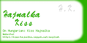 hajnalka kiss business card